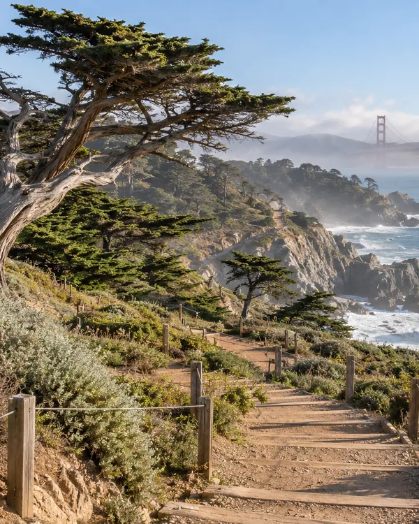 Lands End trail along the Pacific cliffs