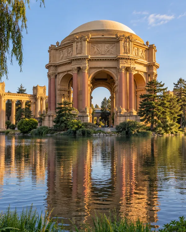 Palace of Fine Arts reflected in its lagoon