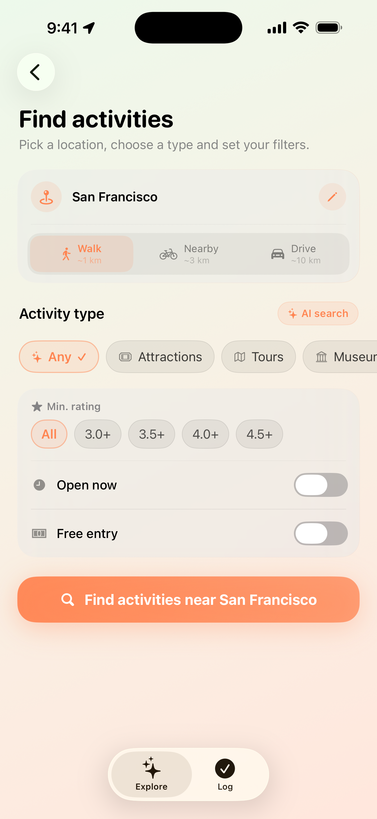 Finding activities with filters in Maveon