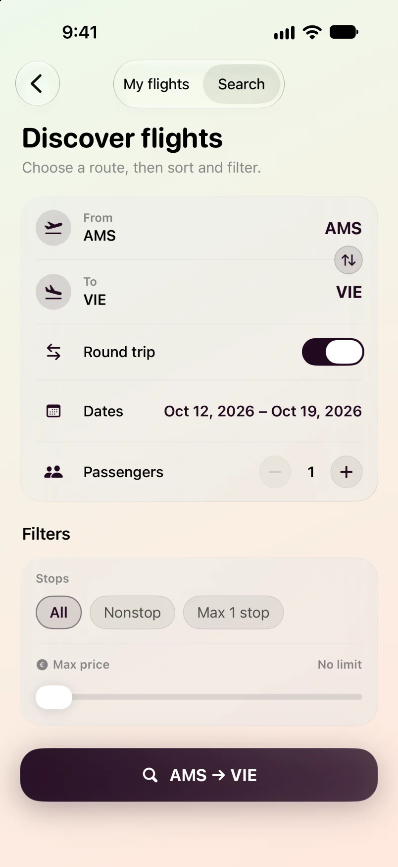 Maveon flight search