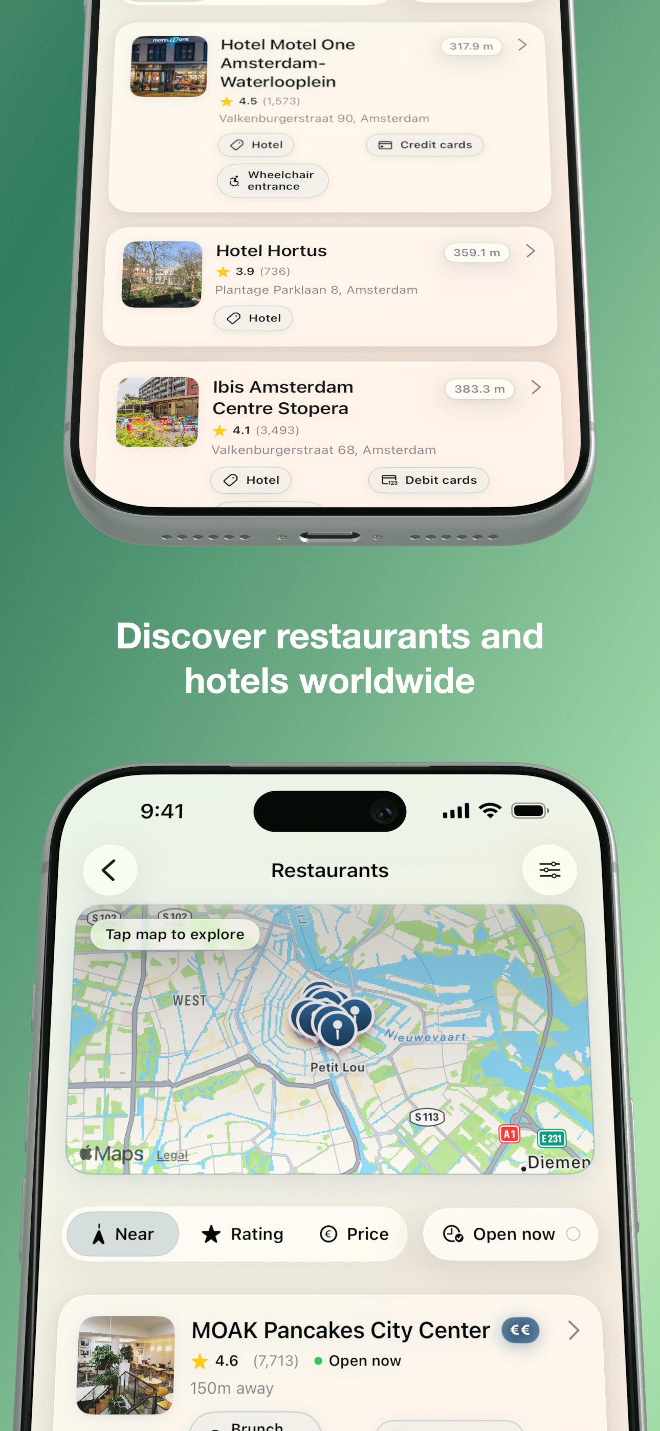 Restaurants and hotels