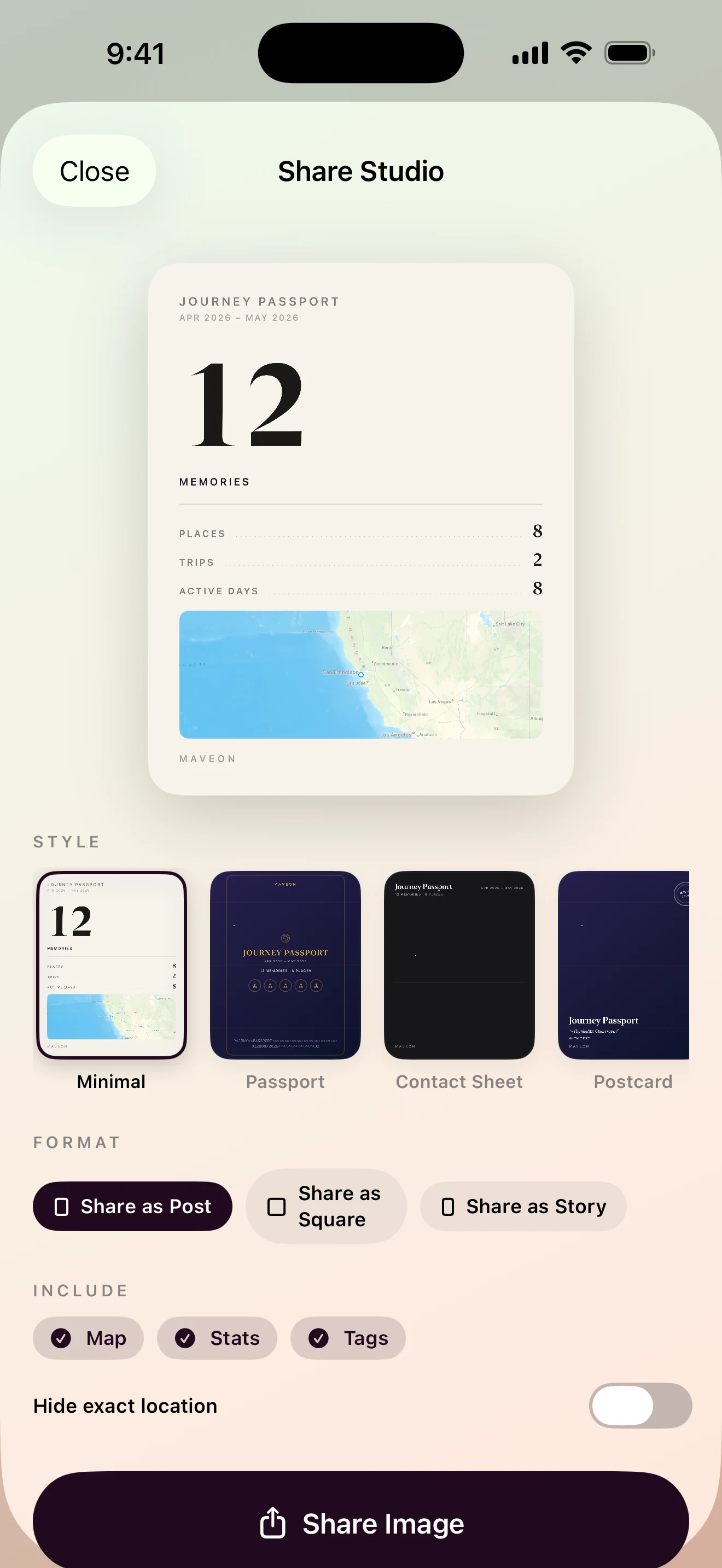 Share Studio screen preview